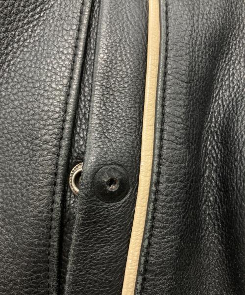 HARLEY-DAVIDSON（ハーレーダビッドソン）HARLEY-DAVIDSON (ハーレーダビッドソン) ［古着］レザースタジャン ブラック サイズ:Lの古着・服飾アイテム