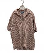 POLO RALPH LAURENポロ・ラルフローレン）の古着「チェックオープンカラー半袖シャツ」｜オレンジ×ホワイト