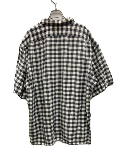 POLO RALPH LAUREN（ポロ・ラルフローレン）POLO RALPH LAUREN (ポロ・ラルフローレン) チェックオープンカラー半袖シャツ ホワイト×ブラック サイズ:XLの古着・服飾アイテム