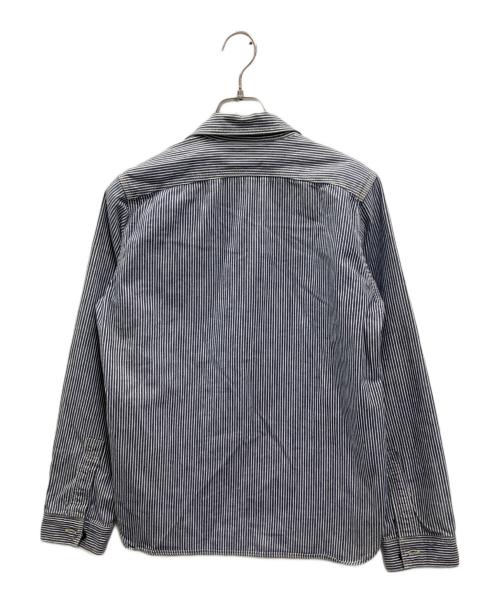 Joe McCOY（ジョーマッコイ）Joe McCOY (ジョーマッコイ) ストライプシャツ ネイビー×ホワイト サイズ:14の古着・服飾アイテム