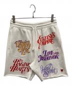 EMOTIONALLY UNAVAILABLEエモーショナリー・アンアベイラブル）の古着「lovestory Shorts」｜ホワイト