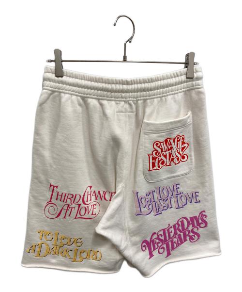 EMOTIONALLY UNAVAILABLE（エモーショナリー・アンアベイラブル）EMOTIONALLY UNAVAILABLE (エモーショナリー・アンアベイラブル) lovestory Shorts ホワイト サイズ:Sの古着・服飾アイテム