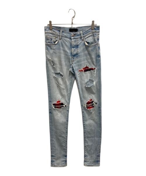 AMIRI（アミリ）AMIRI (アミリ) MX1 パッチワークデニムパンツ インディゴ サイズ:76cm (W30)の古着・服飾アイテム