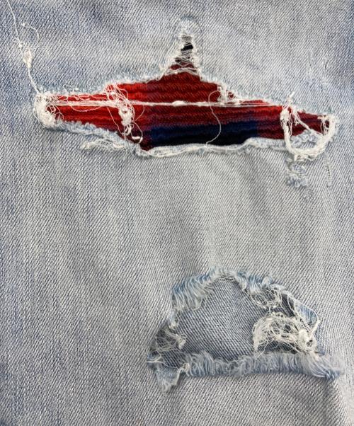 AMIRI（アミリ）AMIRI (アミリ) MX1 パッチワークデニムパンツ インディゴ サイズ:76cm (W30)の古着・服飾アイテム