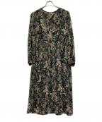 SLOBE IENAスローブ イエナ）の古着「FLOWER PRINT ワンピース」｜ブラック