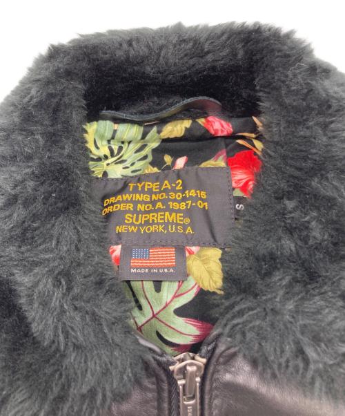 SUPREME（シュプリーム）Supreme (シュプリーム) Schott (ショット) Leather A-2 Flight Jacket ブラック サイズ:Sの古着・服飾アイテム