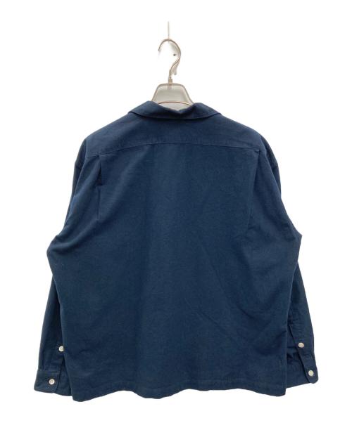 J.S HOMESTEAD（ジャーナルスタンダード ホームステッド）J.S HOMESTEAD (ジャーナルスタンダード ホームステッド) Stead COTTON SUEDE OPEN SHIRT ネイビー サイズ:Mの古着・服飾アイテム