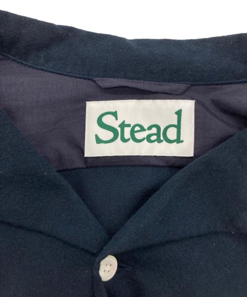 J.S HOMESTEAD（ジャーナルスタンダード ホームステッド）J.S HOMESTEAD (ジャーナルスタンダード ホームステッド) Stead COTTON SUEDE OPEN SHIRT ネイビー サイズ:Mの古着・服飾アイテム