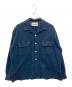 J.S HOMESTEAD（ジャーナルスタンダード ホームステッド）の古着「Stead COTTON SUEDE OPEN SHIRT」｜ネイビー