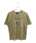 stussyステューシー）の古着「Rat Race Pigment Dyed Tee」｜オリーブ