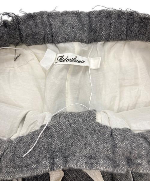 Midorikawa（ミドリカワ）Midorikawa (ミドリカワ) ウールアルパカイージーパンツ グレー サイズ:Lの古着・服飾アイテム