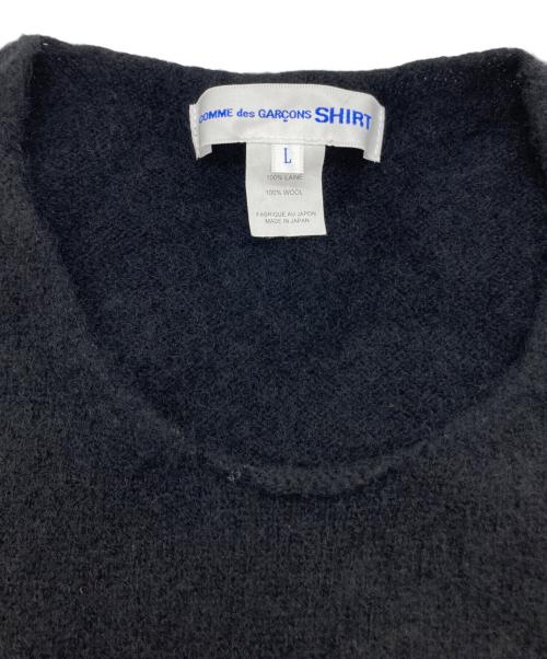 COMME des GARCONS SHIRT（コムデギャルソンシャツ）COMME des GARCONS SHIRT (コムデギャルソンシャツ) ニットベスト ブラック サイズ:Lの古着・服飾アイテム