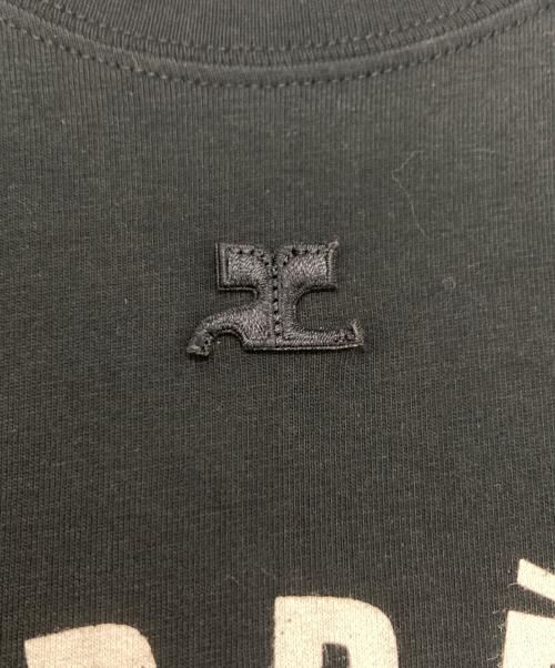 courreges（クレージュ）courreges (クレージュ) AC ストレート プリント T シャツ ブラック サイズ:Sの古着・服飾アイテム