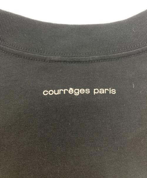 courreges（クレージュ）courreges (クレージュ) AC ストレート プリント T シャツ ブラック サイズ:Sの古着・服飾アイテム