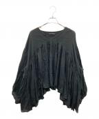 Curensologyカレンソロジー）の古着「コットンギャザーブラウス」｜ブラック