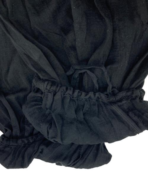 Curensology（カレンソロジー）Curensology (カレンソロジー) コットンギャザーブラウス ブラック サイズ:FREEの古着・服飾アイテム