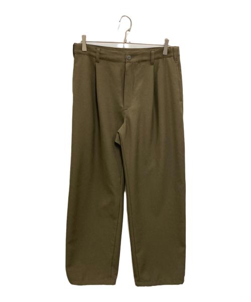 EVCON（エビコン）EVCON (エビコン) 1TUCK EASY WIDE SLACKS ブラウン サイズ:2の古着・服飾アイテム