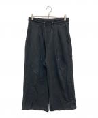 juhaユハ）の古着「FLEECE SWEAT WIDE PANTS」｜ブラック