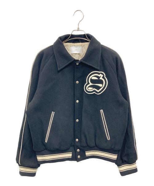 SUGARHILL（シュガーヒル）SUGARHILL (シュガーヒル) MELTON STADIUM JACKET ブラック サイズ:3の古着・服飾アイテム