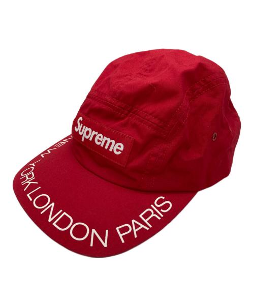 SUPREME（シュプリーム）Supreme (シュプリーム) Visor Print Camp Cap レッドの古着・服飾アイテム