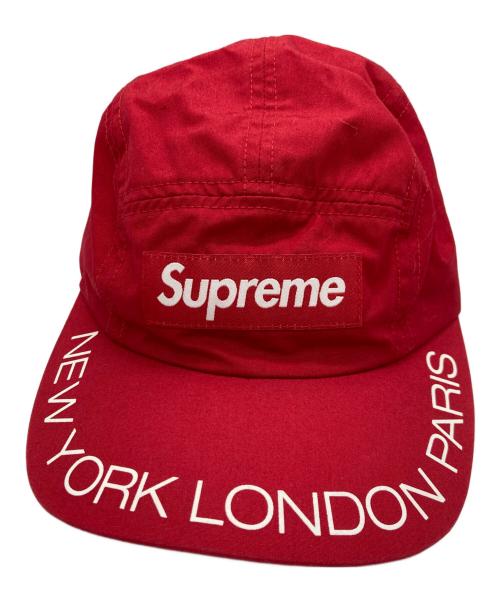 SUPREME（シュプリーム）Supreme (シュプリーム) Visor Print Camp Cap レッドの古着・服飾アイテム
