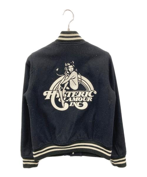 Hysteric Glamour（ヒステリックグラマー）Hysteric Glamour (ヒステリックグラマー) 刺繍スタジャン ブラック サイズ:Mの古着・服飾アイテム