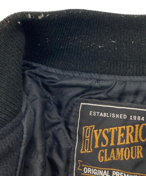 Hysteric Glamour（ヒステリックグラマー）Hysteric Glamour (ヒステリックグラマー) 刺繍スタジャン ブラック サイズ:Mの古着・服飾アイテム