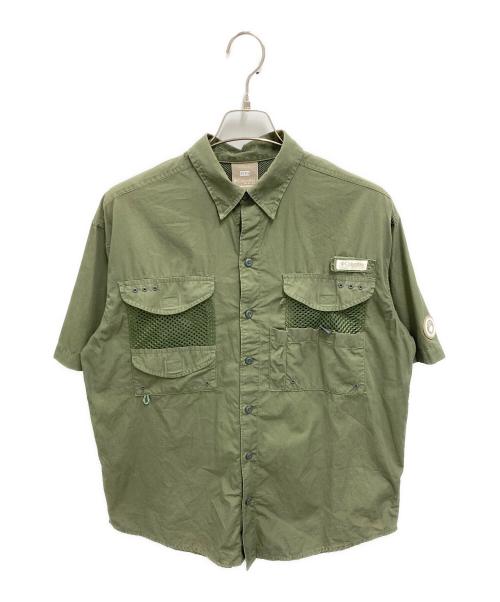 KITH（キス）KITH (キス) Columbia (コロンビア) PFG 半袖シャツ オリーブ サイズ:Sの古着・服飾アイテム