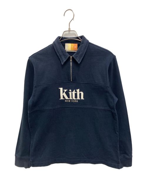 KITH（キス）KITH (キス) Carnegie  Long Sleeve Rugby ネイビー サイズ:記載無しの古着・服飾アイテム