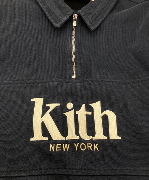 KITH（キス）KITH (キス) Carnegie  Long Sleeve Rugby ネイビー サイズ:記載無しの古着・服飾アイテム