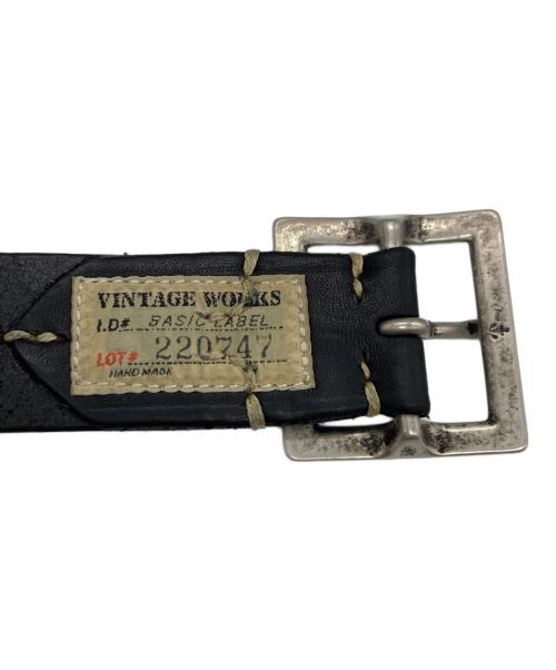VINTAGE WORKS（ヴィンテージワークス）VINTAGE WORKS (ヴィンテージワークス) 7ホールレザーベルト ブラックの古着・服飾アイテム
