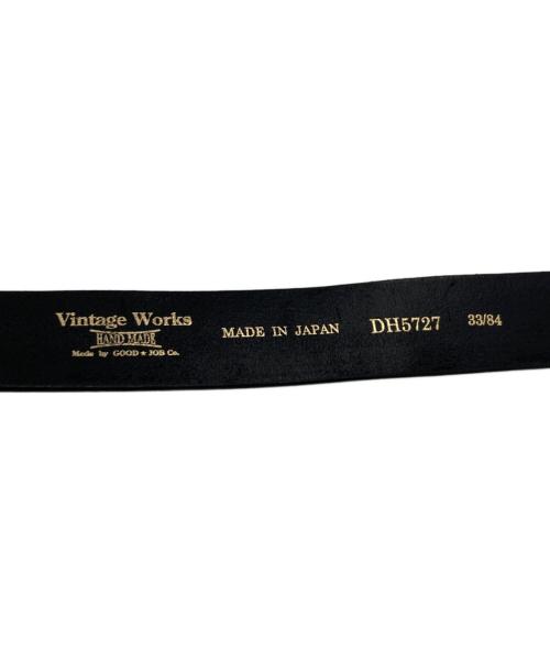 VINTAGE WORKS（ヴィンテージワークス）VINTAGE WORKS (ヴィンテージワークス) 7ホールレザーベルト ブラックの古着・服飾アイテム