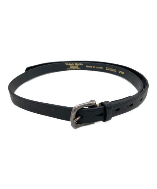 VINTAGE WORKS（ヴィンテージワークス）VINTAGE WORKS (ヴィンテージワークス) レザーベルト ブラックの古着・服飾アイテム