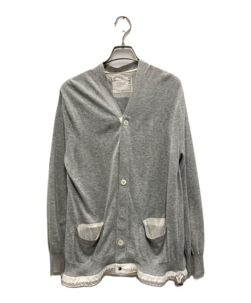 sacai（サカイ）sacai (サカイ) 裾切替カーディガン グレー サイズ:2の古着・服飾アイテム
