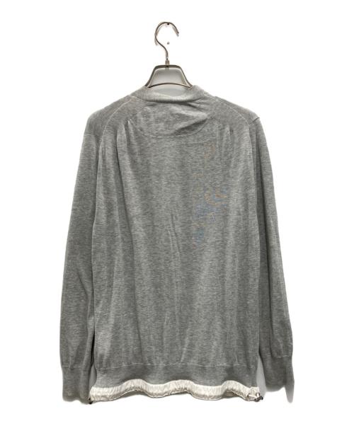 sacai（サカイ）sacai (サカイ) 裾切替カーディガン グレー サイズ:2の古着・服飾アイテム