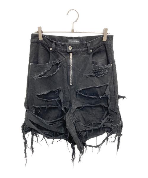no mass prod（ノーマスプロッド）NO MASS PROD (ノーマスプロッド) denim shorts ブラック サイズ:Sの古着・服飾アイテム