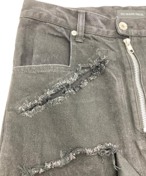 no mass prod（ノーマスプロッド）NO MASS PROD (ノーマスプロッド) denim shorts ブラック サイズ:Sの古着・服飾アイテム