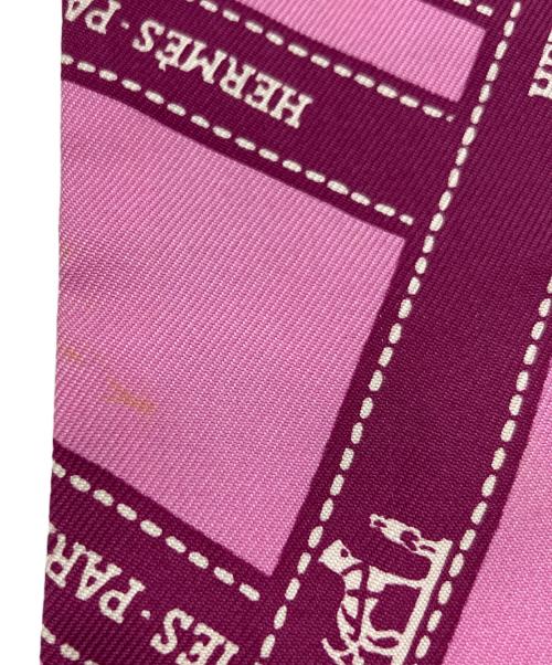 HERMES（エルメス）HERMES (エルメス) ボルディック ツイリー スカーフ ピンクの古着・服飾アイテム