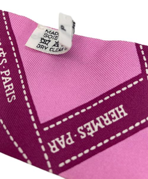 HERMES（エルメス）HERMES (エルメス) ボルディック ツイリー スカーフ ピンクの古着・服飾アイテム