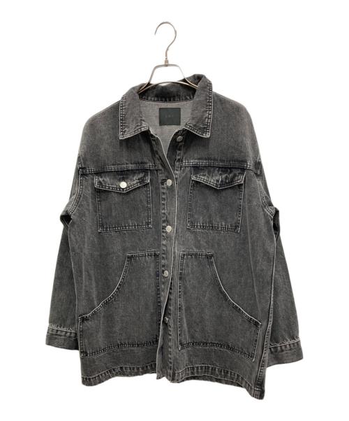 KBF（ケービーエフ）KBF (ケービーエフ) デニムカバーオール ブラック サイズ:FREEの古着・服飾アイテム