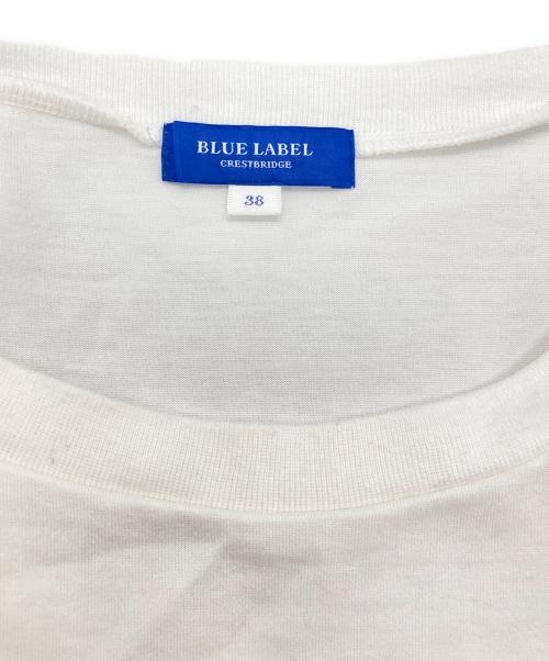 BLUE LABEL CRESTBRIDGE（ブルーレーベルクレストブリッジ）BLUE LABEL CRESTBRIDGE (ブルーレーベルクレストブリッジ) 半袖切替ワンピース ホワイト×ブラック サイズ:38の古着・服飾アイテム