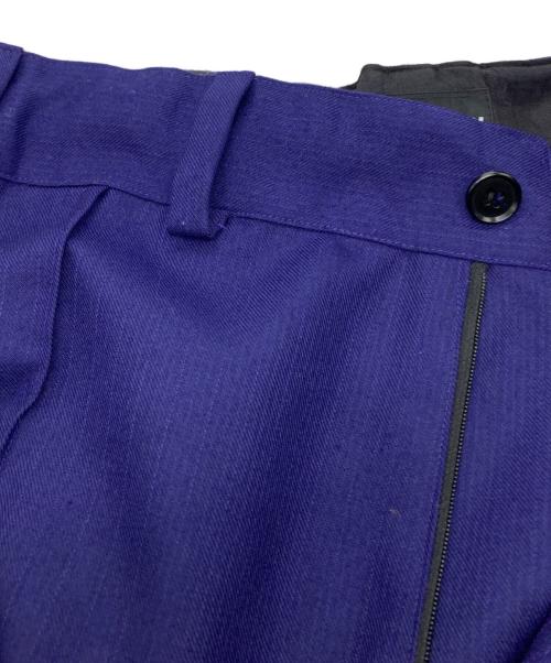 COTTON PAN（コットンパン）COTTON PAN (コットンパン) 刺繍タックスラックス パープル サイズ:1の古着・服飾アイテム