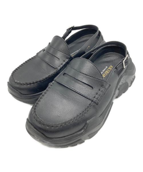 AKIKOAOKI（アキコアオキ）AKIKOAOKI (アキコアオキ) THREE TREASURES demi ローファー ブラック サイズ:22cmの古着・服飾アイテム