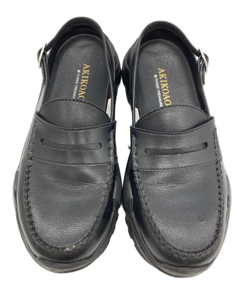 AKIKOAOKI（アキコアオキ）AKIKOAOKI (アキコアオキ) THREE TREASURES demi ローファー ブラック サイズ:22cmの古着・服飾アイテム