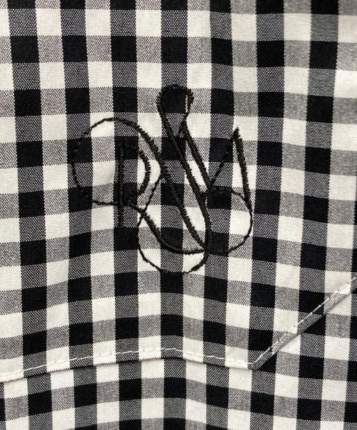 rosy monster（ロージーモンスター）rosy monster (ロージーモンスター) ギンガムチェック刺繍ブラウス ホワイト×ブラック サイズ:FREEの古着・服飾アイテム