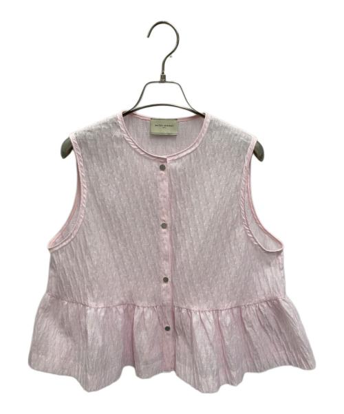 UNITED ARROWS（ユナイテッドアローズ）UNITED ARROWS (ユナイテッドアローズ) エアリージャカード ベスト ピンク サイズ:FREEの古着・服飾アイテム