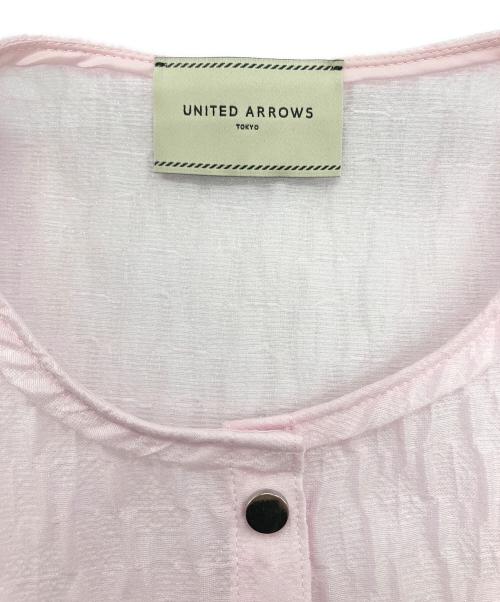 UNITED ARROWS（ユナイテッドアローズ）UNITED ARROWS (ユナイテッドアローズ) エアリージャカード ベスト ピンク サイズ:FREEの古着・服飾アイテム