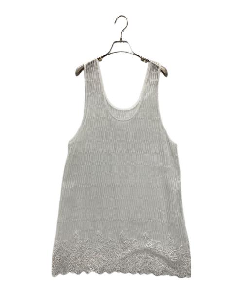 AEWEN MATOPH（イウエン マトフ）AEWEN MATOPH (イウエン マトフ) エンブロイダリー チュールチュニック ホワイト サイズ:FREEの古着・服飾アイテム