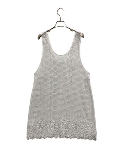 AEWEN MATOPH（イウエン マトフ）AEWEN MATOPH (イウエン マトフ) エンブロイダリー チュールチュニック ホワイト サイズ:FREEの古着・服飾アイテム