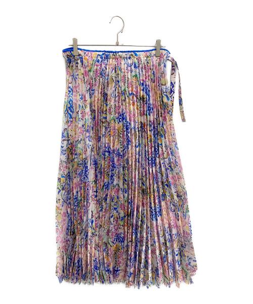 TOMORROWLAND .B（トゥモローランド ビー）TOMORROWLAND .B (トゥモローランド ビー) オーナメントプリントプリーツスカート ピンク サイズ:34の古着・服飾アイテム